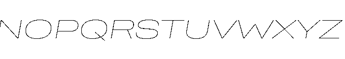 Rooftop ExtendedThinItalic Font UPPERCASE