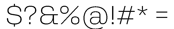 Rooftop Extralight Font OTHER CHARS