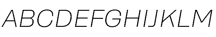 Rooftop ExtralightItalic Font UPPERCASE