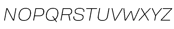 Rooftop ExtralightItalic Font UPPERCASE