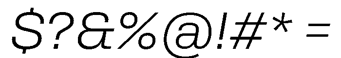 Rooftop LightItalic Font OTHER CHARS
