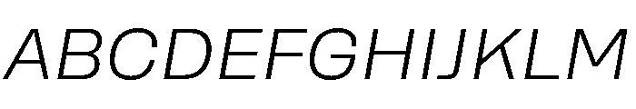 Rooftop LightItalic Font UPPERCASE