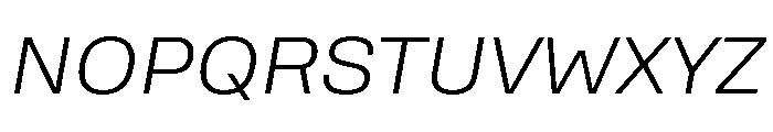 Rooftop LightItalic Font UPPERCASE