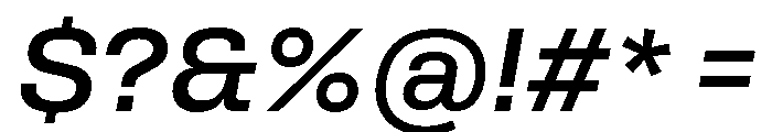 Rooftop MediumItalic Font OTHER CHARS