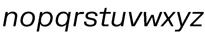 Rooftop RegularItalic Font LOWERCASE