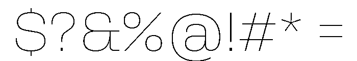 Rooftop Thin Font OTHER CHARS