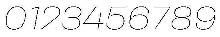 Rooftop ThinItalic Font OTHER CHARS