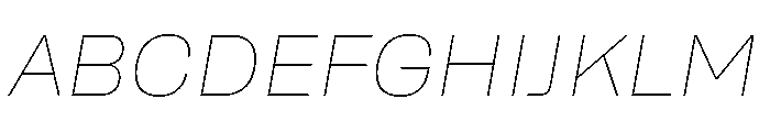 Rooftop ThinItalic Font UPPERCASE
