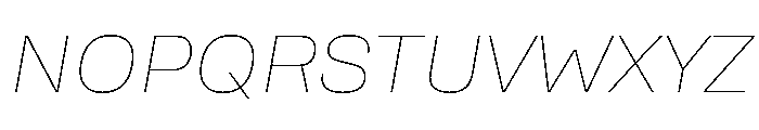 Rooftop ThinItalic Font UPPERCASE
