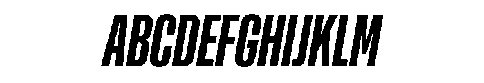 Rooftop UltraCondensedBoldItalic Font UPPERCASE