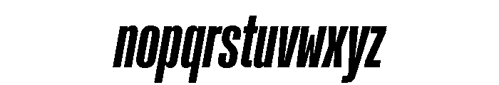 Rooftop UltraCondensedBoldItalic Font LOWERCASE
