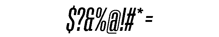 Rooftop UltraCondensedBookItalic Font OTHER CHARS