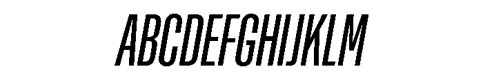Rooftop UltraCondensedBookItalic Font UPPERCASE