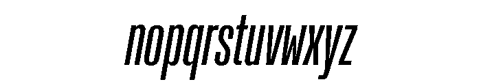 Rooftop UltraCondensedBookItalic Font LOWERCASE