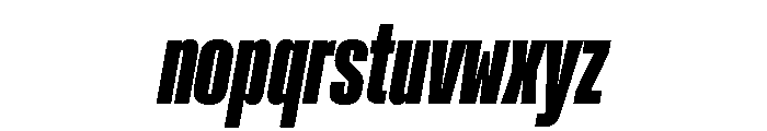 Rooftop UltraCondensedExtraboldItalic Font LOWERCASE