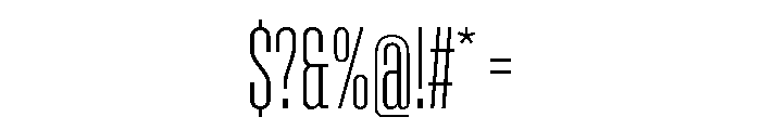 Rooftop UltraCondensedExtralight Font OTHER CHARS