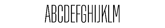 Rooftop UltraCondensedExtralight Font UPPERCASE