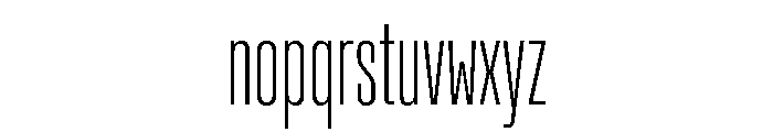 Rooftop UltraCondensedExtralight Font LOWERCASE