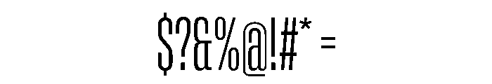 Rooftop UltraCondensedLight Font OTHER CHARS
