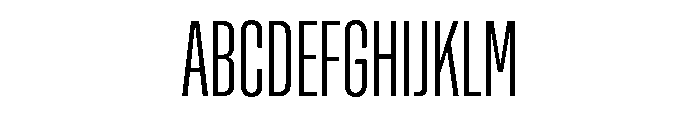 Rooftop UltraCondensedLight Font UPPERCASE