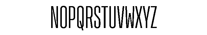 Rooftop UltraCondensedLight Font UPPERCASE
