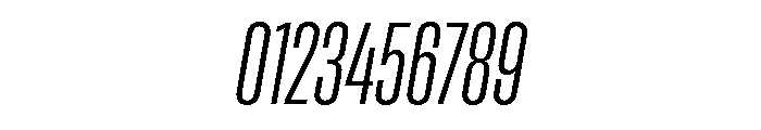 Rooftop UltraCondensedLightItalic Font OTHER CHARS