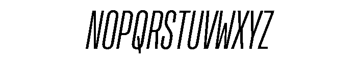 Rooftop UltraCondensedLightItalic Font UPPERCASE