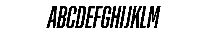 Rooftop UltraCondensedMediumItalic Font UPPERCASE