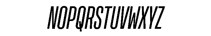 Rooftop UltraCondensedRegularItalic Font UPPERCASE