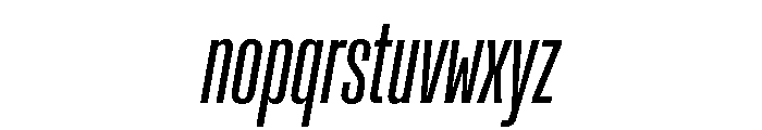 Rooftop UltraCondensedRegularItalic Font LOWERCASE