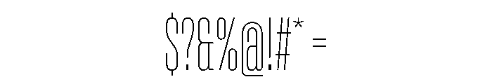 Rooftop UltraCondensedThin Font OTHER CHARS