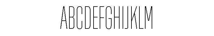 Rooftop UltraCondensedThin Font UPPERCASE