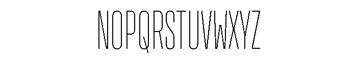 Rooftop UltraCondensedThin Font UPPERCASE