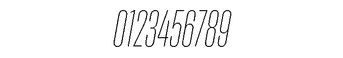 Rooftop UltraCondensedThinItalic Font OTHER CHARS