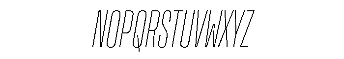 Rooftop UltraCondensedThinItalic Font UPPERCASE
