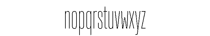 Rooftop UltraCondensedThin Font LOWERCASE