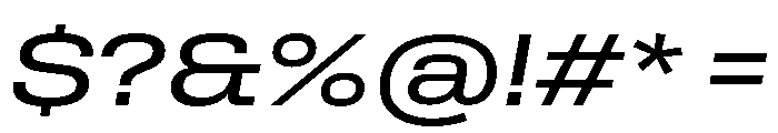 Rooftop WideBookItalic Font OTHER CHARS