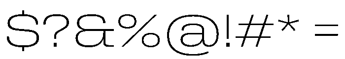 Rooftop WideExtralight Font OTHER CHARS