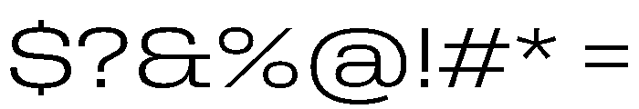 Rooftop WideLight Font OTHER CHARS