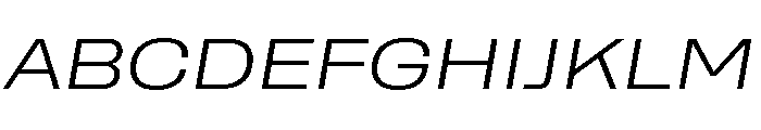 Rooftop WideLightItalic Font UPPERCASE