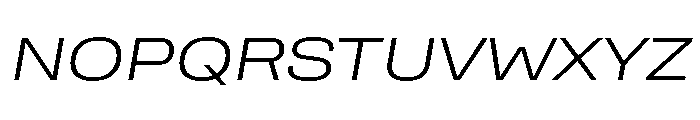 Rooftop WideLightItalic Font UPPERCASE