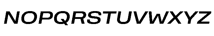 Rooftop WideMediumItalic Font UPPERCASE