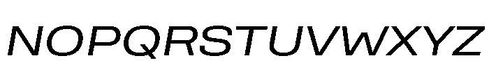 Rooftop WideRegularItalic Font UPPERCASE
