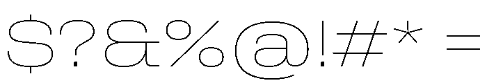 Rooftop WideThin Font OTHER CHARS