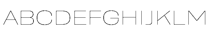 Rooftop WideThin Font UPPERCASE