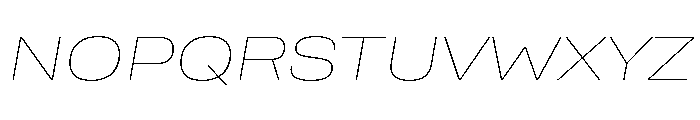 Rooftop WideThinItalic Font UPPERCASE