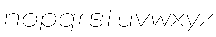 Rooftop WideThinItalic Font LOWERCASE