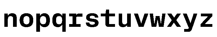 RooftopMono Bold Font LOWERCASE