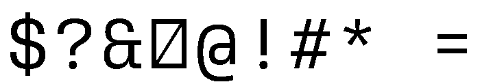 RooftopMono Regular Font OTHER CHARS