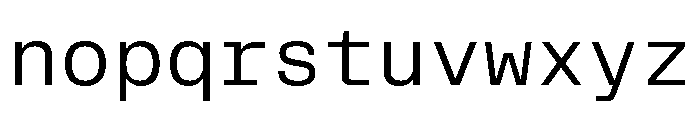 RooftopMono Regular Font LOWERCASE